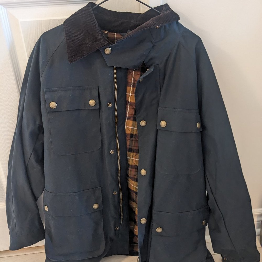 Spier & Mackay Navy Waxed Jacket Mens Medium